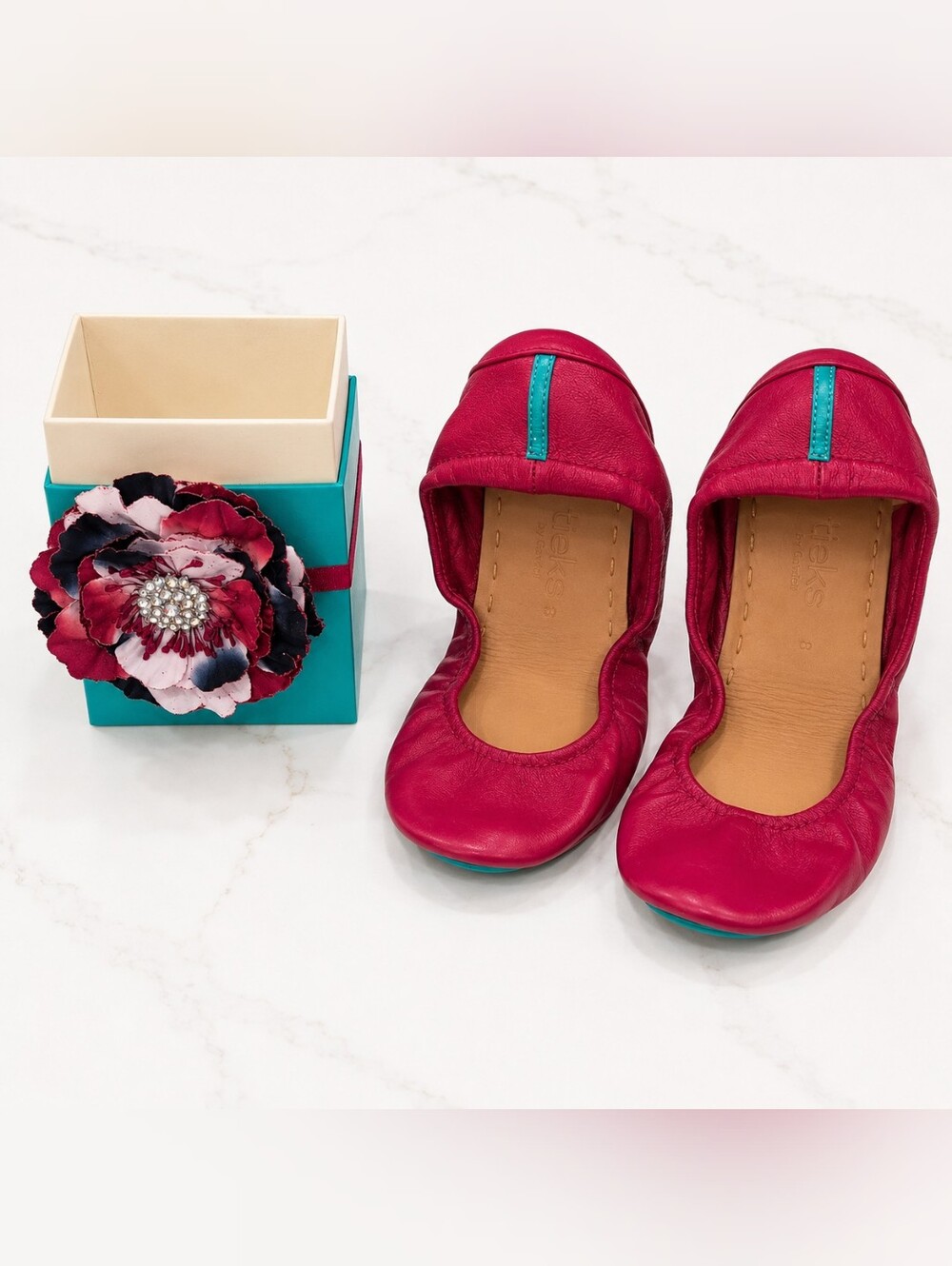 TIEKS True Love Red Foldable Ballet Flats